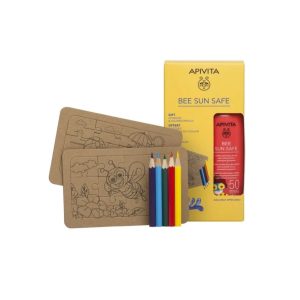 Set Bee Sun Safe Mlijeko za djecu sprej SPF50 200 ml + POKLON puzzle i bojice