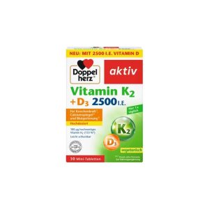 Doppelherz aktiv Vitamin K2 + D3 2500 IJ tablete a30