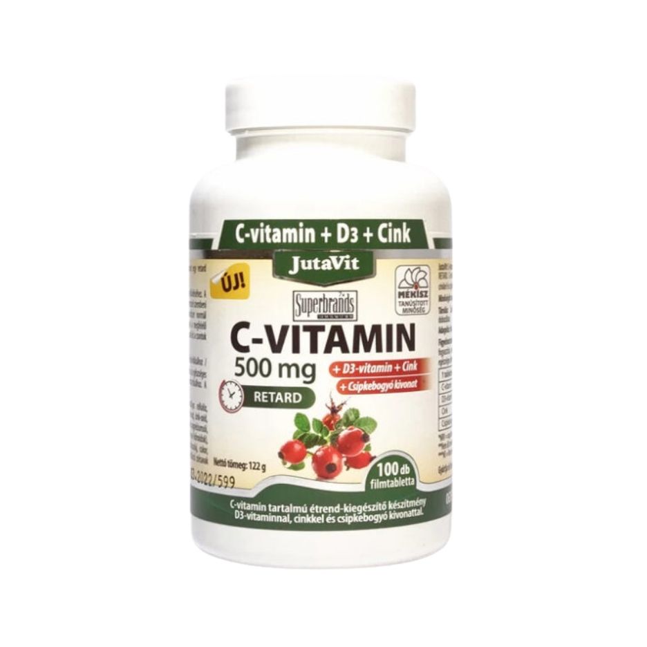 JutaVit vitamin C 500mg retard tablete sa ekstraktom šipurka + D3 + cink tablete a100