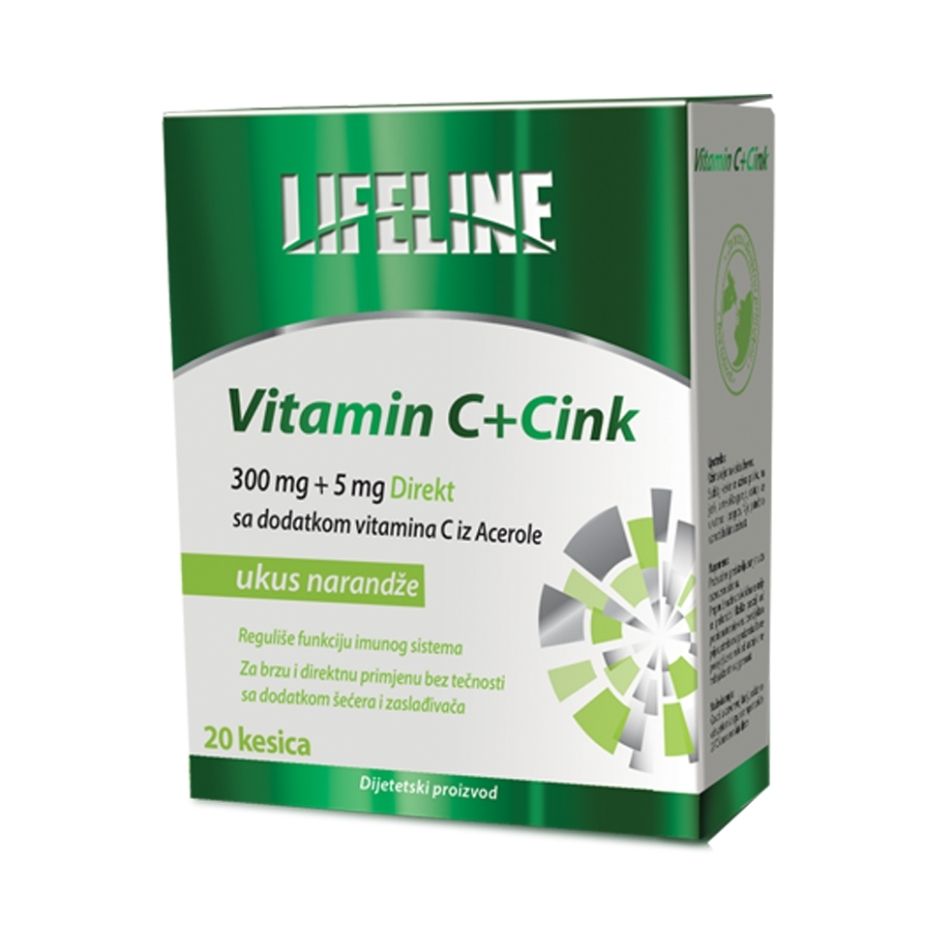 Lifeline vitamin C + cink 20 kesica