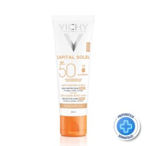 Vichy Capital Soleil tonirana zaštitna krema 3u1 SPF 50+ protiv tamnih mrlja 50 ml