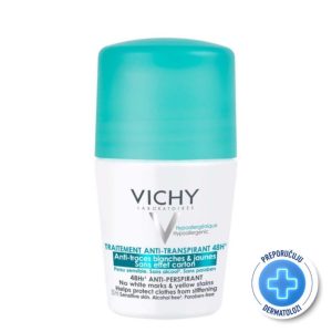 Vichy Deo roll-on protiv bijelih tragova i žutih mrlja 50 ml