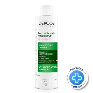 Vichy Dercos šampon protiv peruti za osjetljivo vlasište bez sulfata 200 ml
