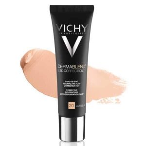 Vichy Dermablend 3D korektivni tečni puder SPF 25 – nijansa 20 Vanilla 30 ml