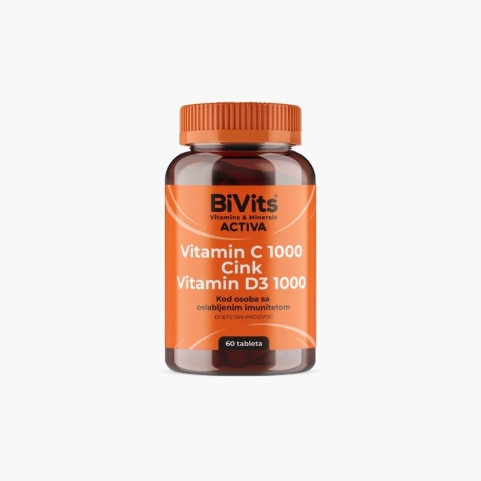 BiVits Vitamin C 1000 i Cink i Vitamin D3 1000, tablete a60