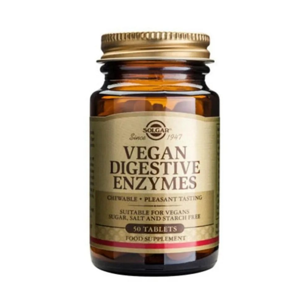 Solgar Vegan Digestive Enzymes Probavni enzimi tablete za žvakanje a50