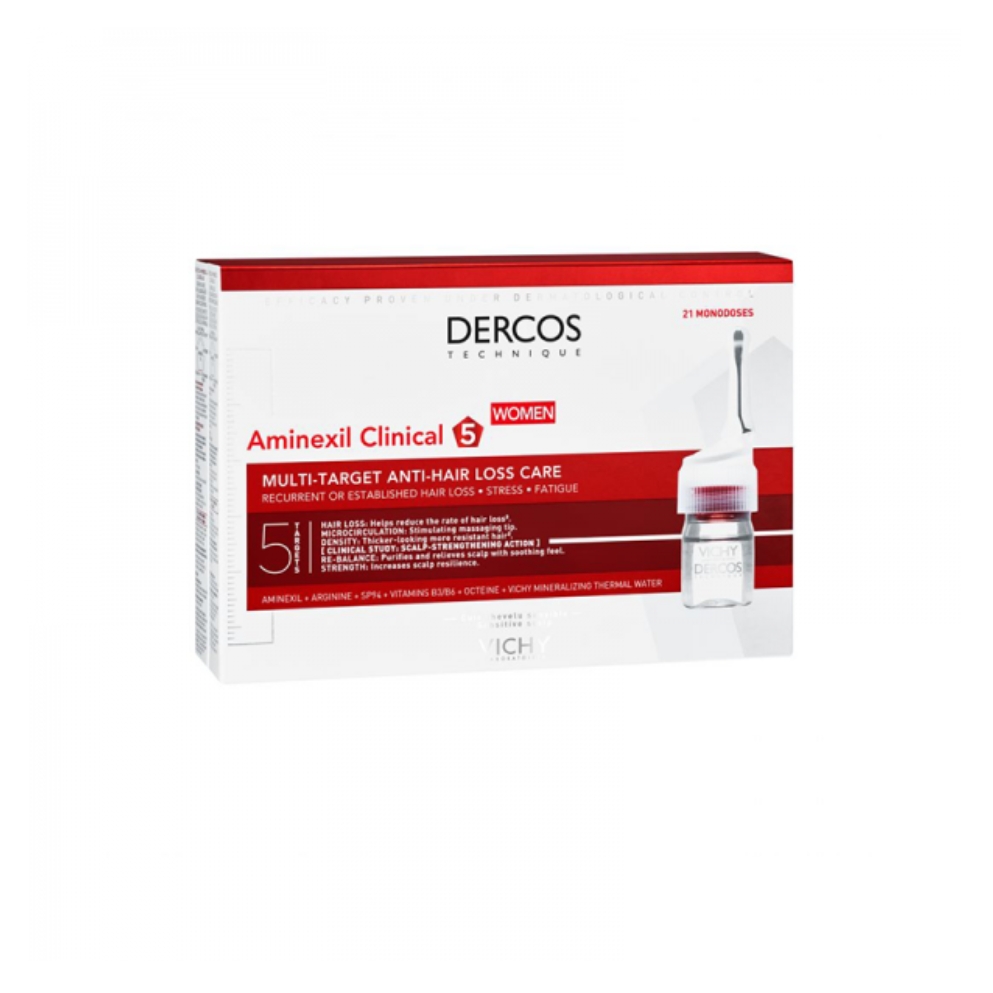 Vichy Dercos Aminexil Clinical 5 rastvor za opadanje kose žena 21 × 6 ml