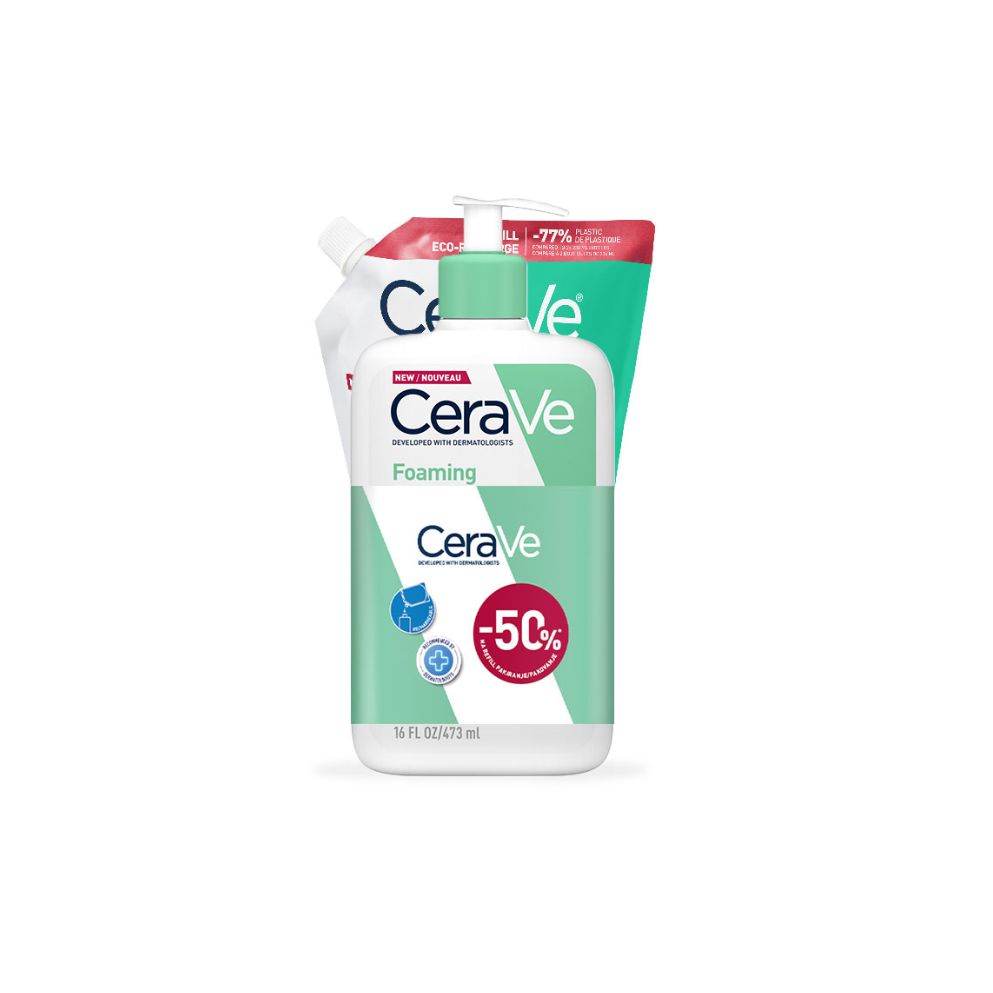 CeraVe PROMO Pjenušavi gel za čišćenje + Refill (50% na refill) 473ml + 473ml